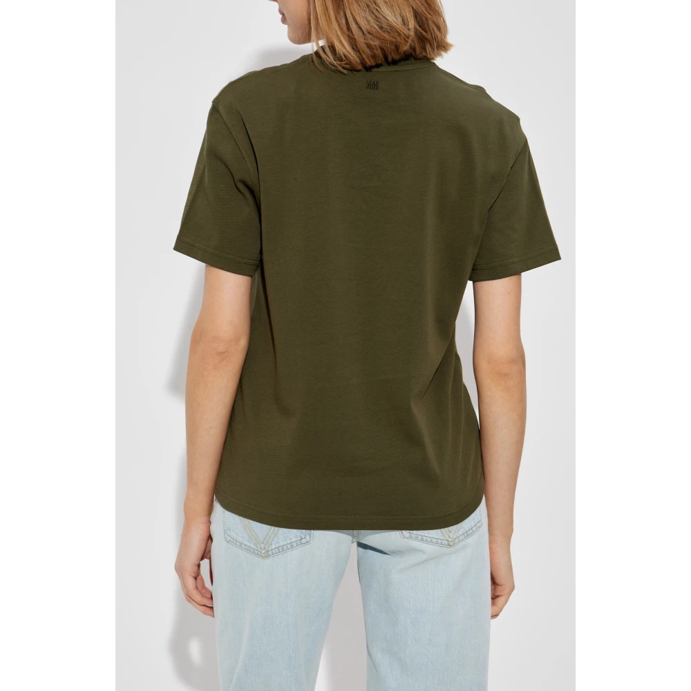 Ami Paris Logo T-Shirt Green Dames