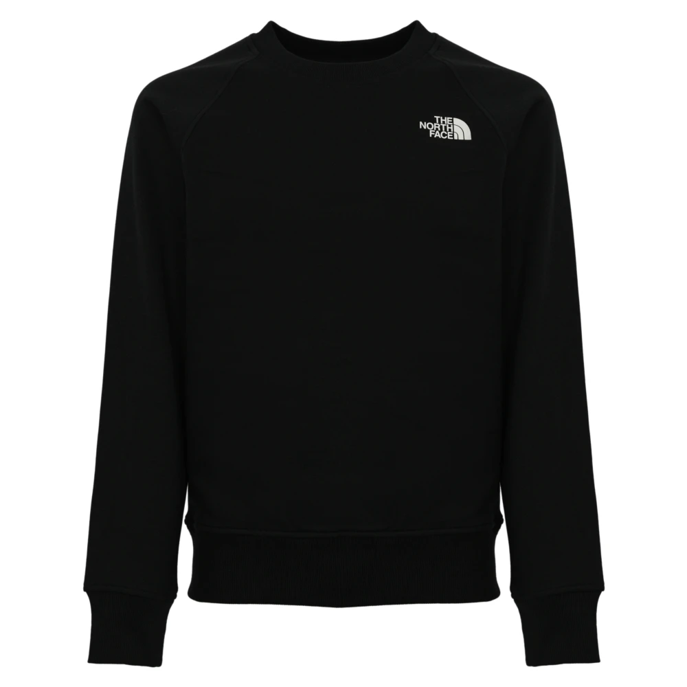 The North Face Zwarte Katoenen Sweater Raglan Lange Mouw Black Heren