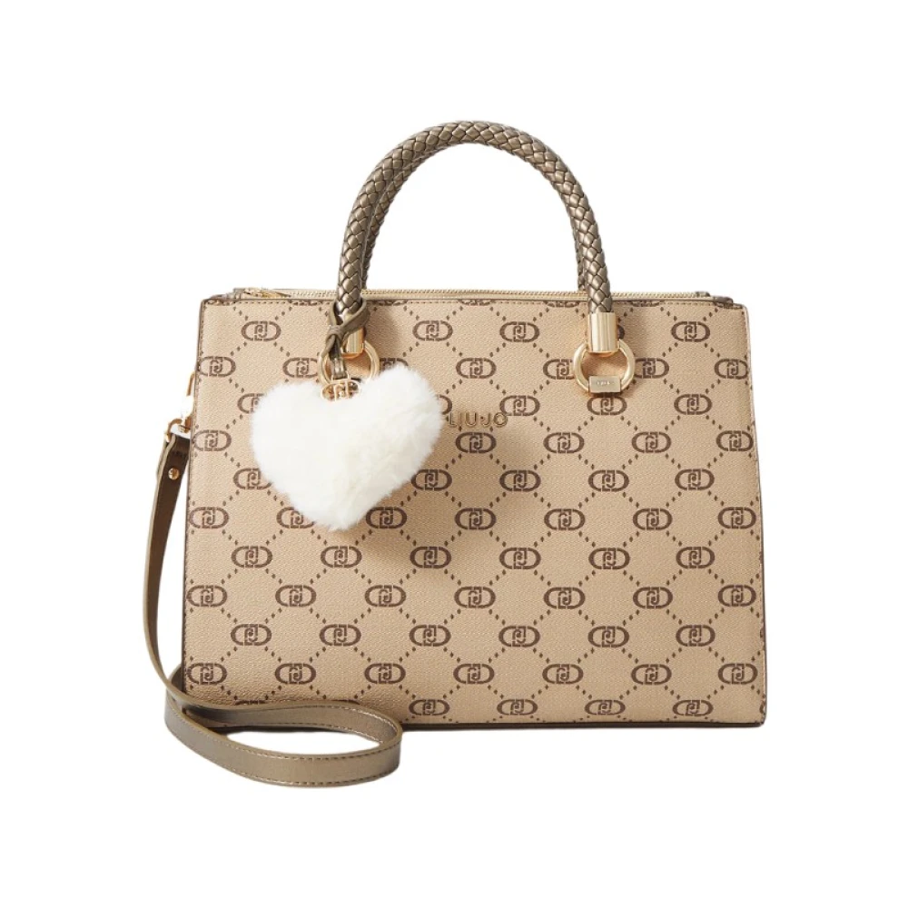 Liu Jo Dubbele Rits Satchel Tas Beige Dames