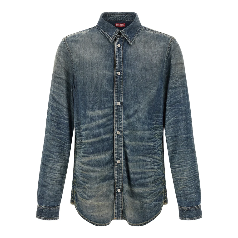 Diesel , Denim Shirts, Male, Blue, M, D-Synar-Fsj4 Shirt