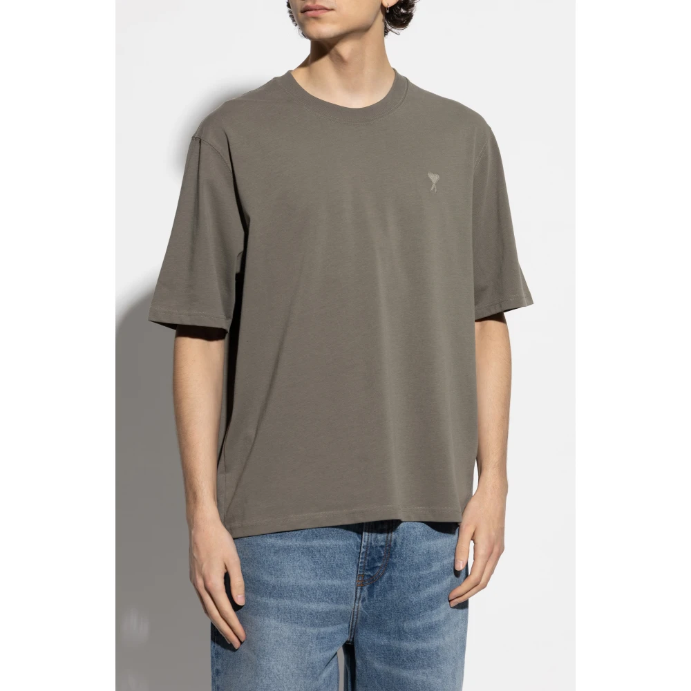 Ami Paris T-shirt met logo Green Heren