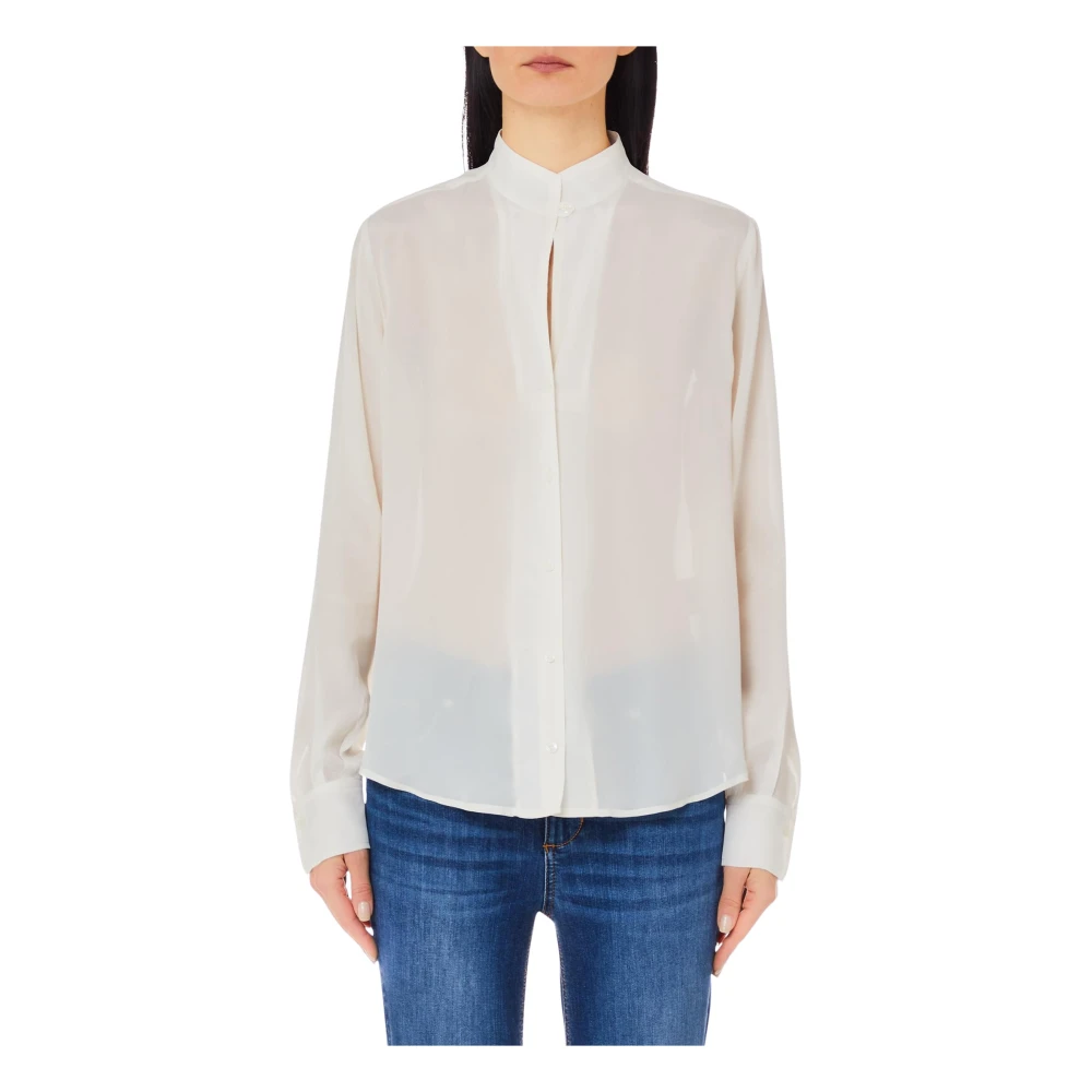 Liu Jo Zijden Crepe Viscose Shirt White Dames