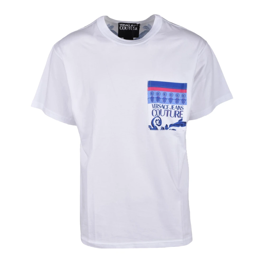 Versace Jeans Couture Katoenen T-shirt met Stijlvol Ontwerp White Heren