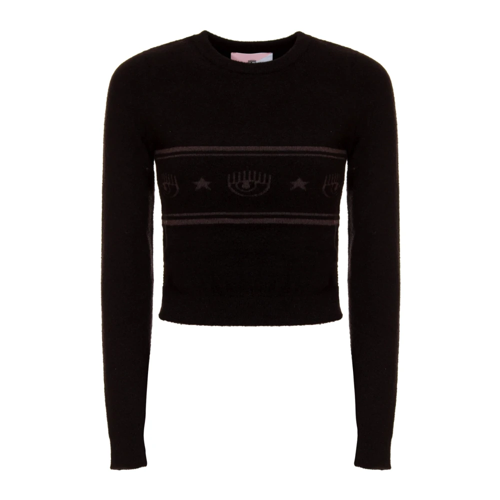 Chiara Ferragni Collection Femme Noir Pulls, Taille: 44 Fr Maille Tricot Manches Longues