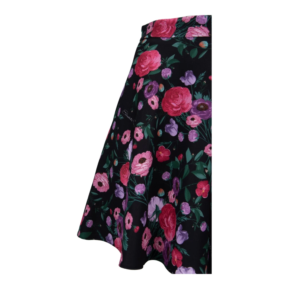 Elisabetta Franchi Bloemenpatroon Rits Haak Rok Multicolor Dames