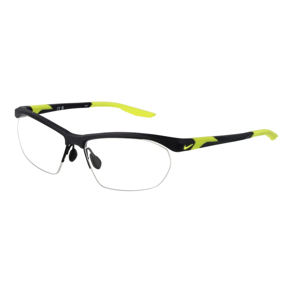 Nike Men's Black Glasses, One Size, Grey Optical Half-Rim Frames