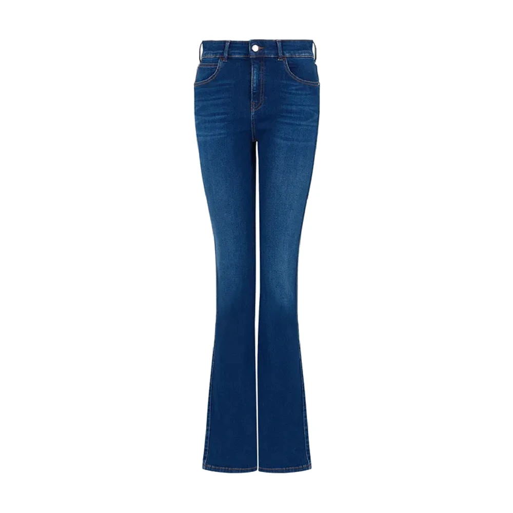 Emporio Armani Women's Blue Flare Jeans, W28, Flared Denim Jeans