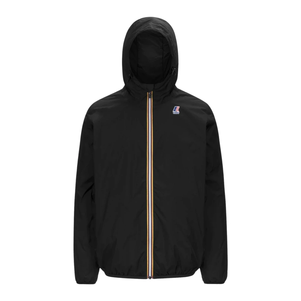 K-Way Herren Schwarz Jacke Mikrofaser Unifarben - Bild 2