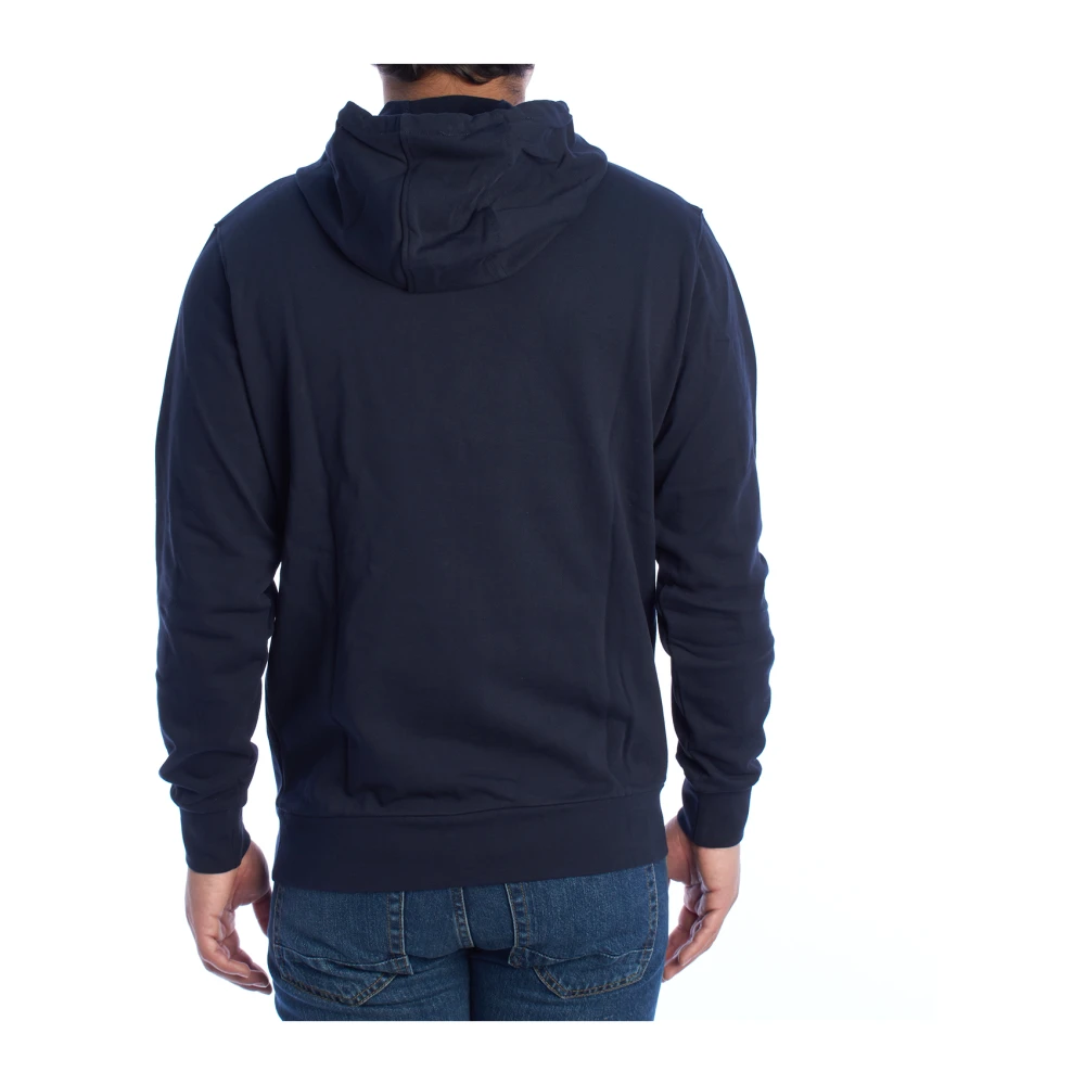 LA MARTINA Hoodie met rits en unieke graphics Blue Heren