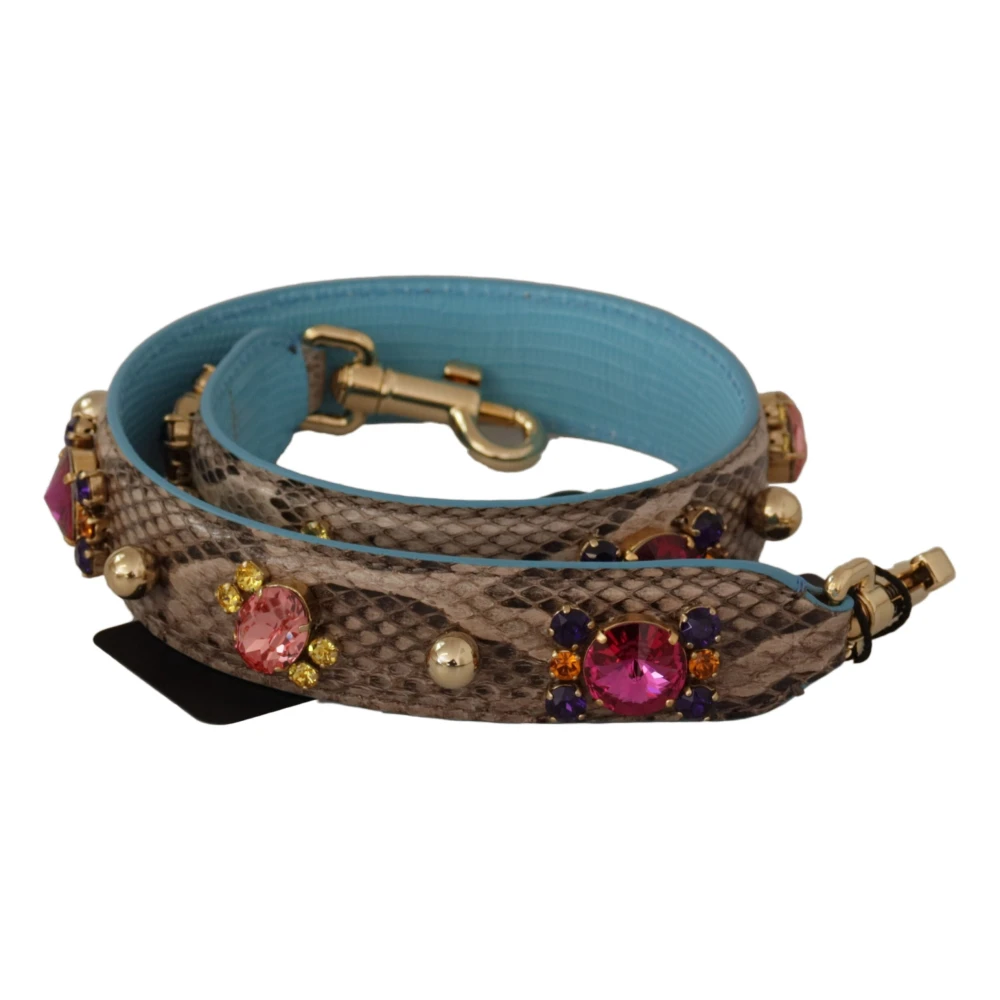 Dolce & Gabbana Women's Brown Elegant Python Leather Shoulder Strap Accessory