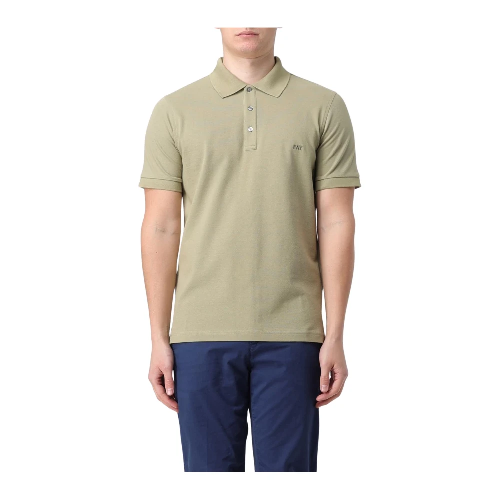 Fay - Tops > Polo Shirts - Green - Fay - Modalova