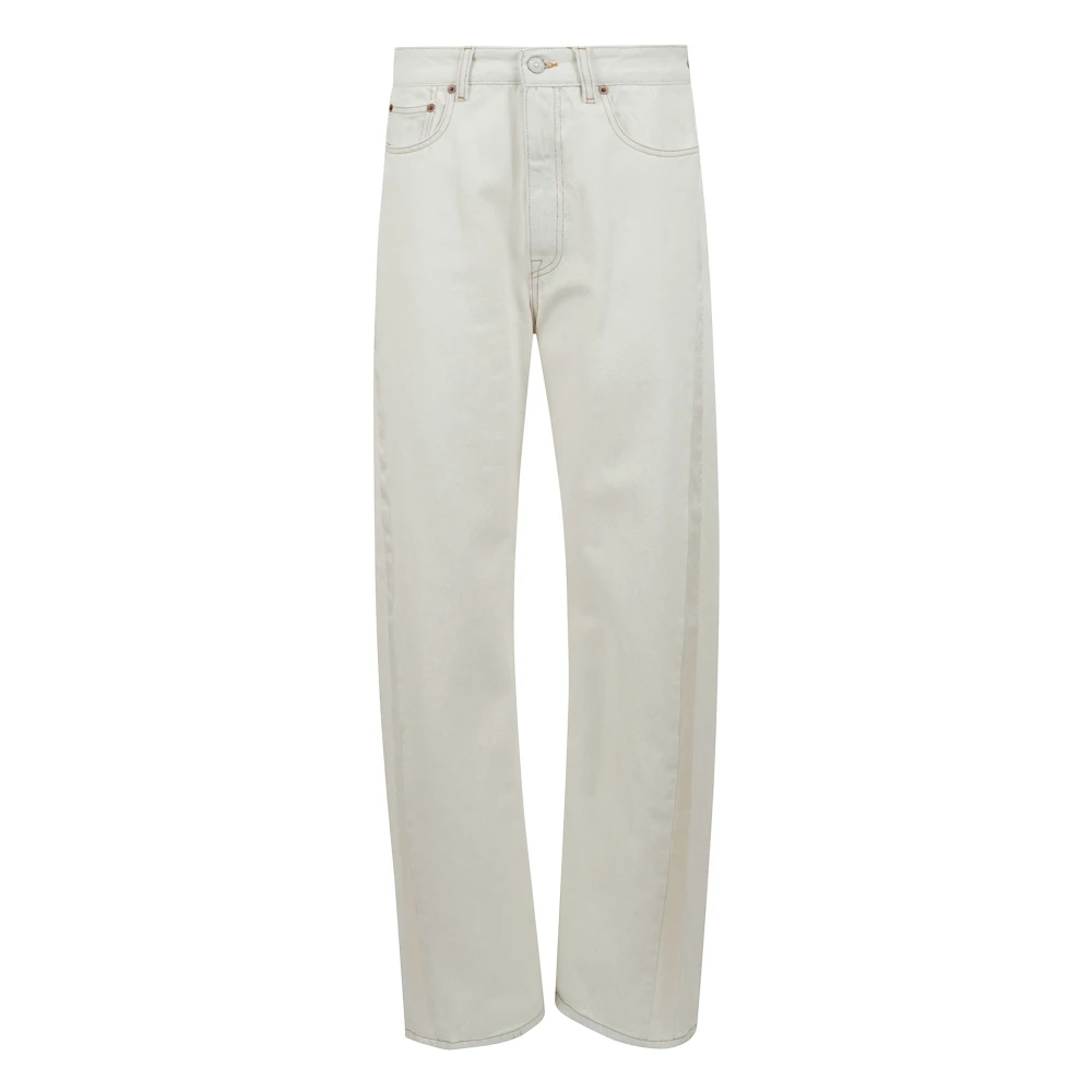 Mm6 Maison Margiela Women's Gray Cut-Detail Jeans