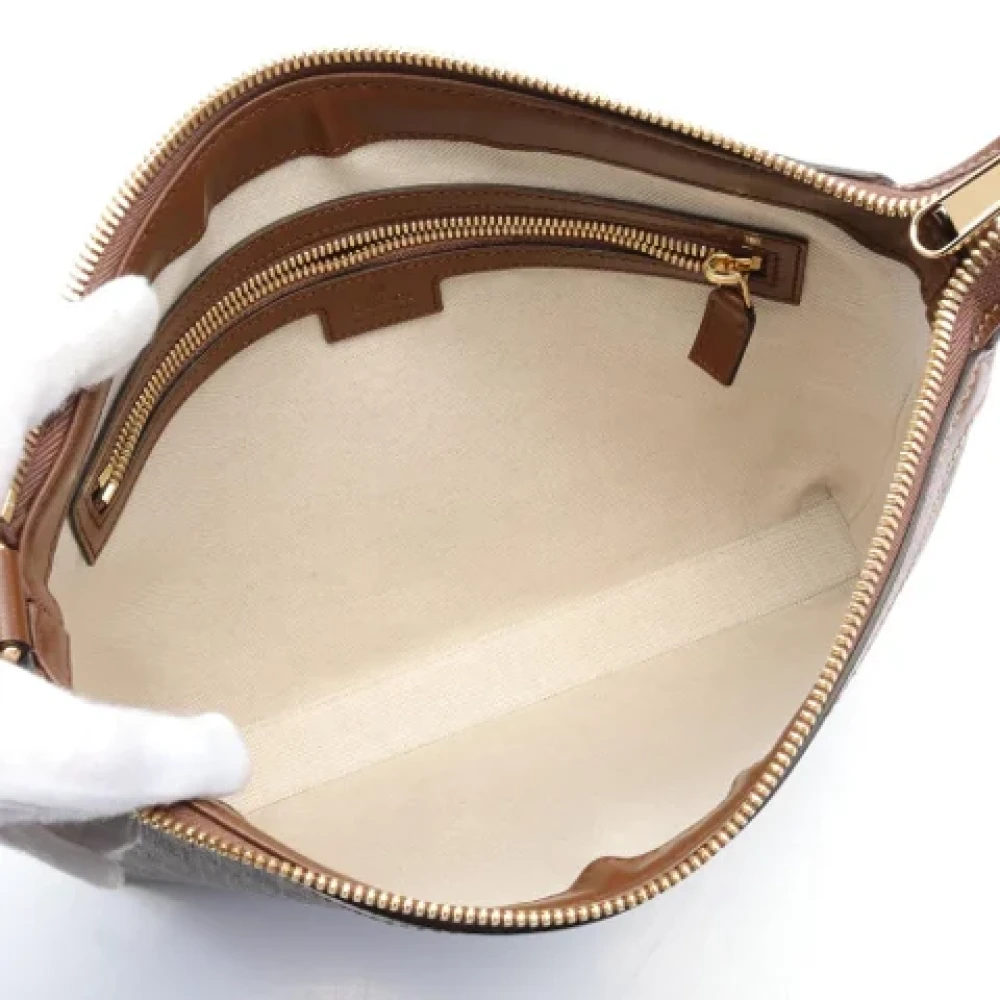 Gucci Vintage Pre-owned Leather gucci-bags Beige Heren