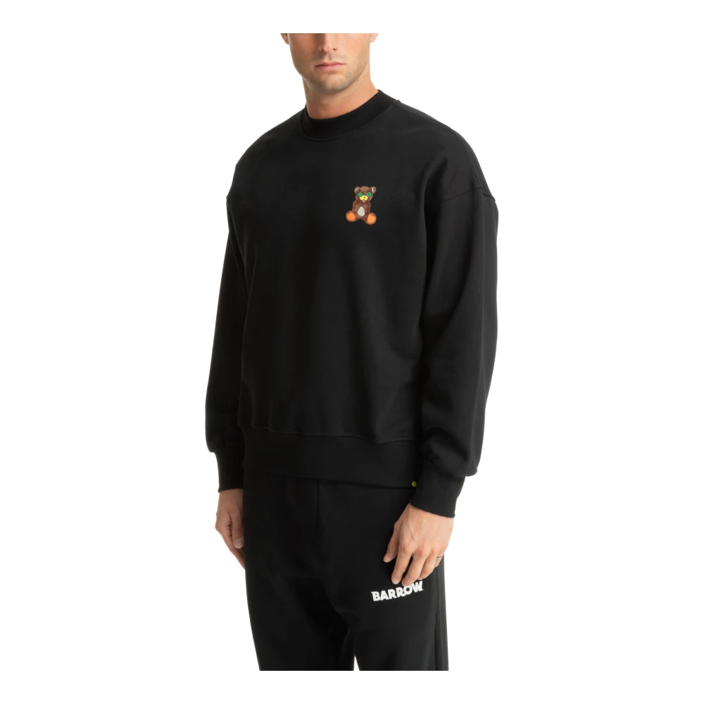 Barrow Effen Logo Teddy Sweatshirt Black Heren