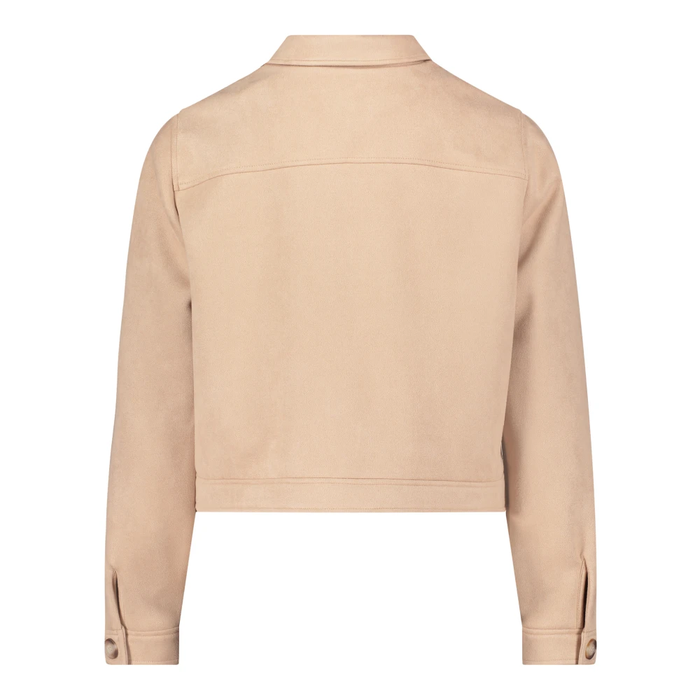 Betty & Co Imitatiebont Lange Mouw Jas Beige Dames