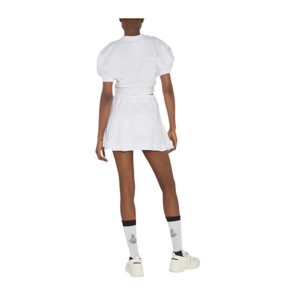 Vivienne Westwood Geplooide A-lijn Cheerleader Rok White Dames