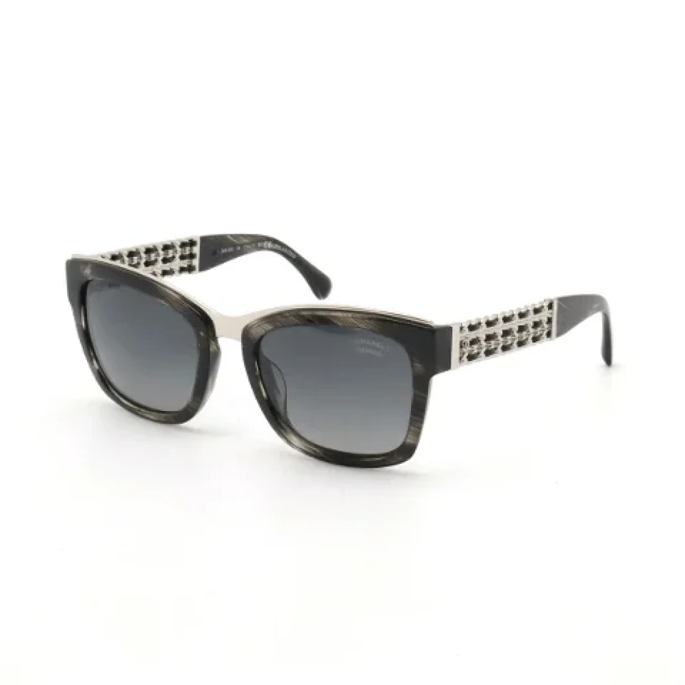 Chanel Vintage Pre-owned Glass sunglasses Black Dames