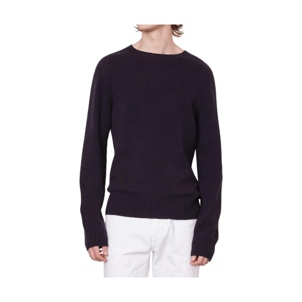 Officine Générale Ronde Hals Jersey Trui Blue Heren