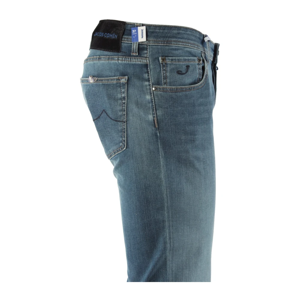 Jacob Cohën Slim Fit Blauwe Jeans voor Heren Blue Heren