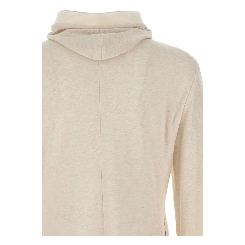 Eleventy Kasjmier Roomjasje Juweelknopen Beige Heren