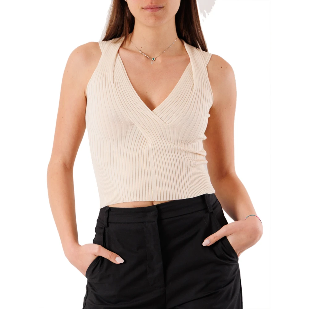 Patrizia Pepe Donna Beige Top, M, New,