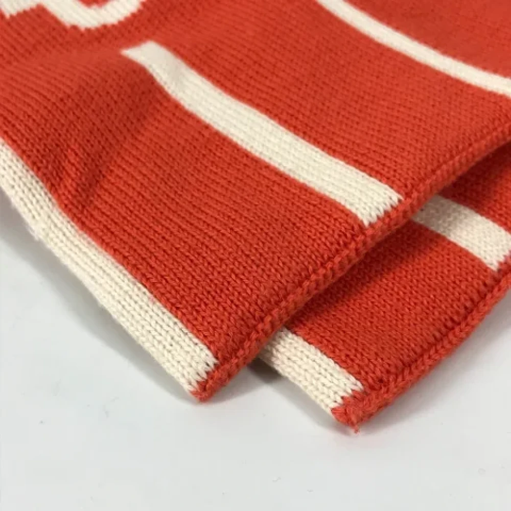 Louis Vuitton Vintage Pre-owned Cotton scarves Orange Dames