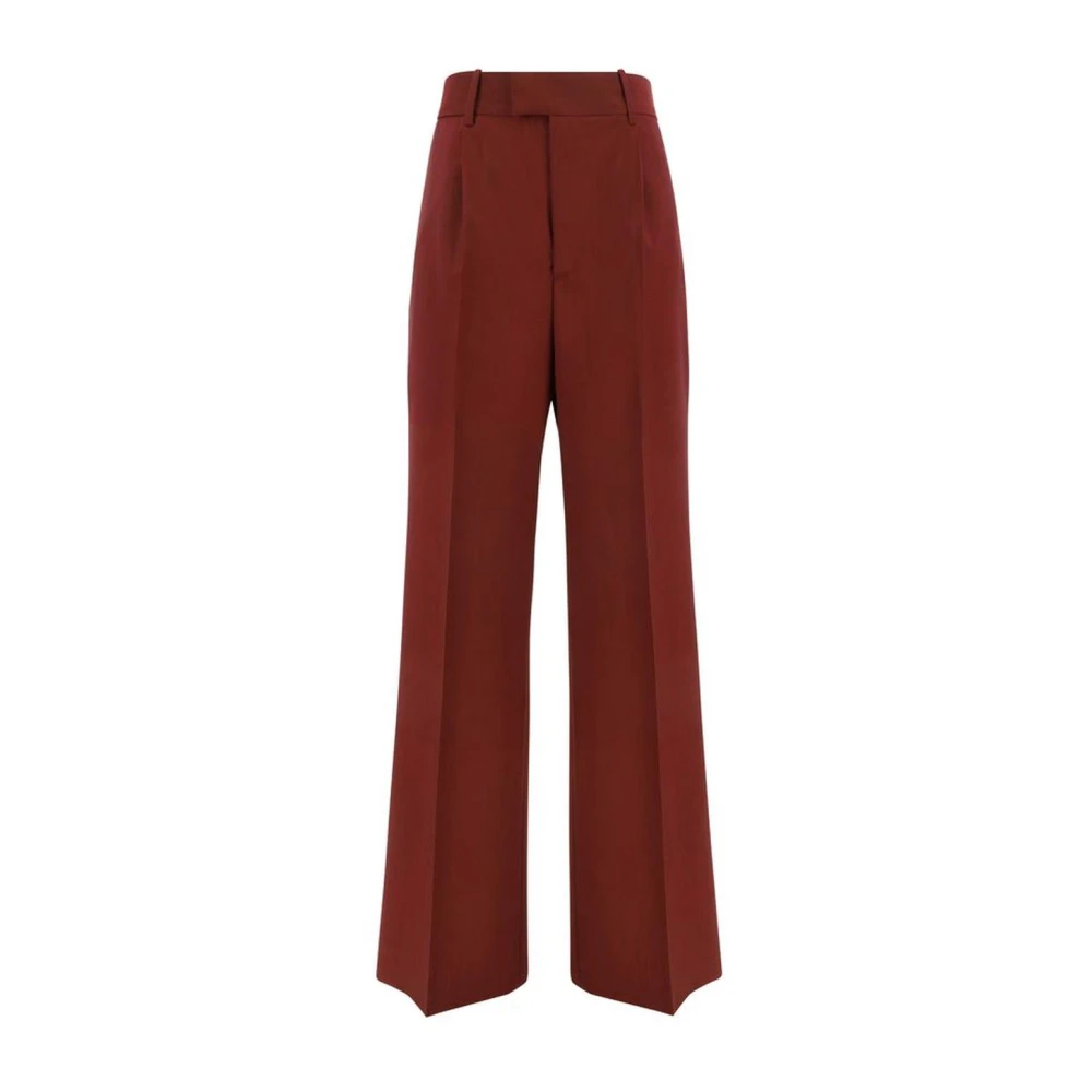 Róhe Monochrome Wide-Leg Broek met Zakken Red Dames