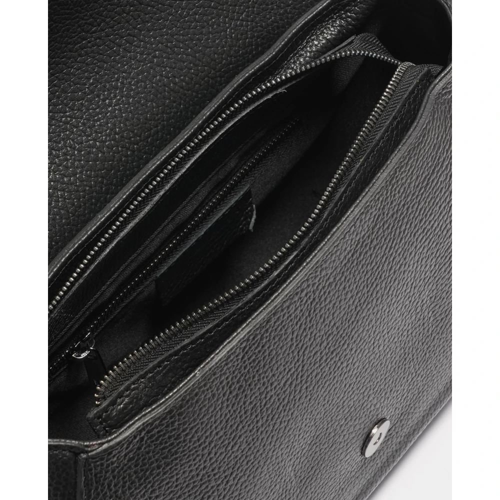 Marc Ellis Zwarte leren handtas Nathalia Black Dames