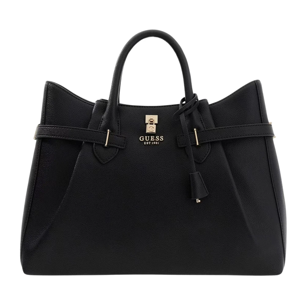 Guess Women's Black Noelle Girlfriend Satchel - Handbags - One Size - Bags
