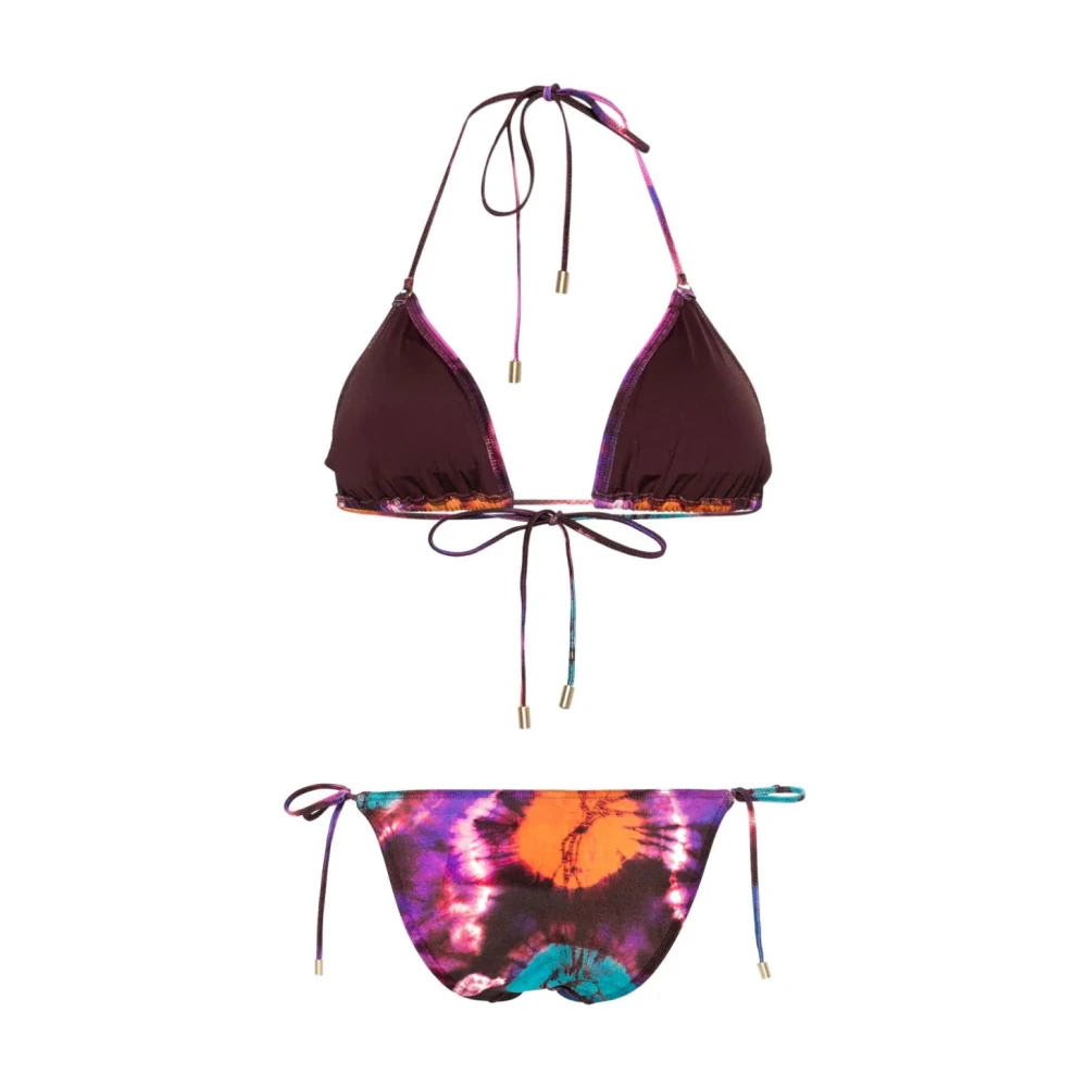 Zimmermann Tie-Dye Driehoek Bikini Set Multicolor Dames