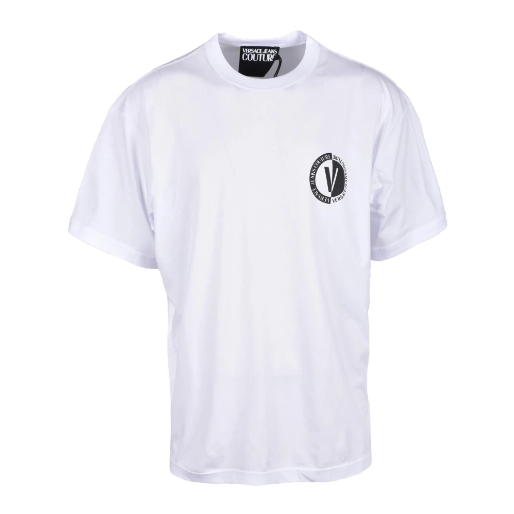 Versace Jeans Couture Katoenen T-shirt met Stijlvol Ontwerp White Heren