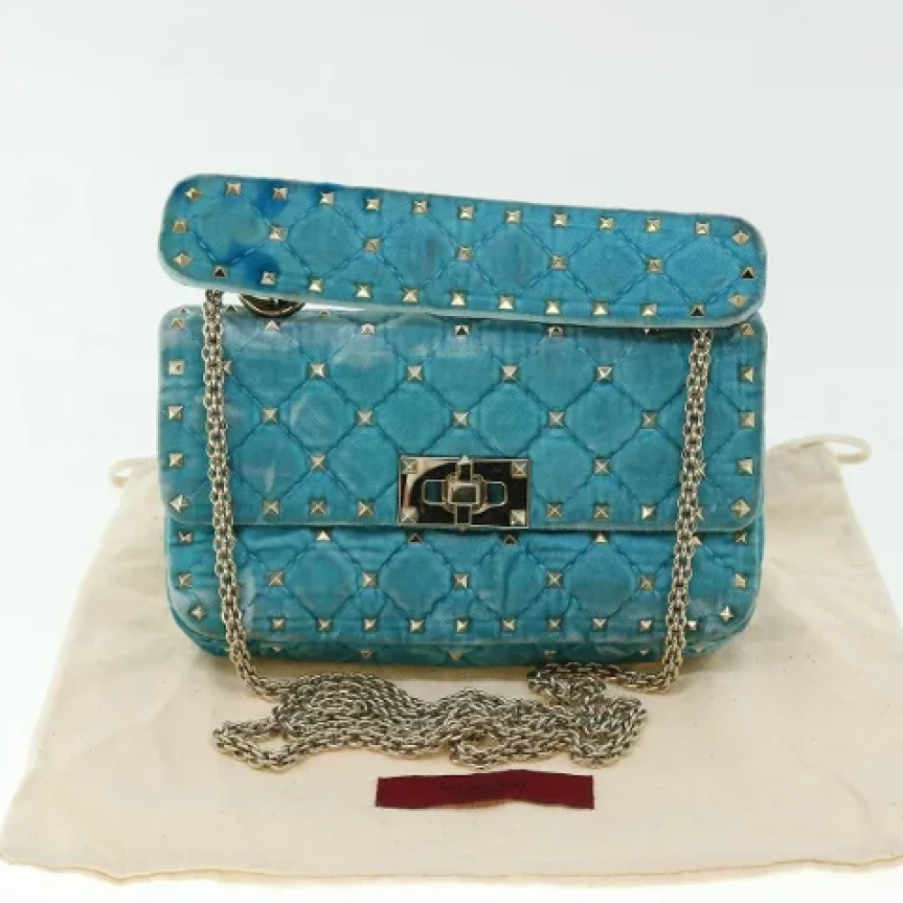 Valentino Vintage Pre-owned Velvet handbags Blue Dames