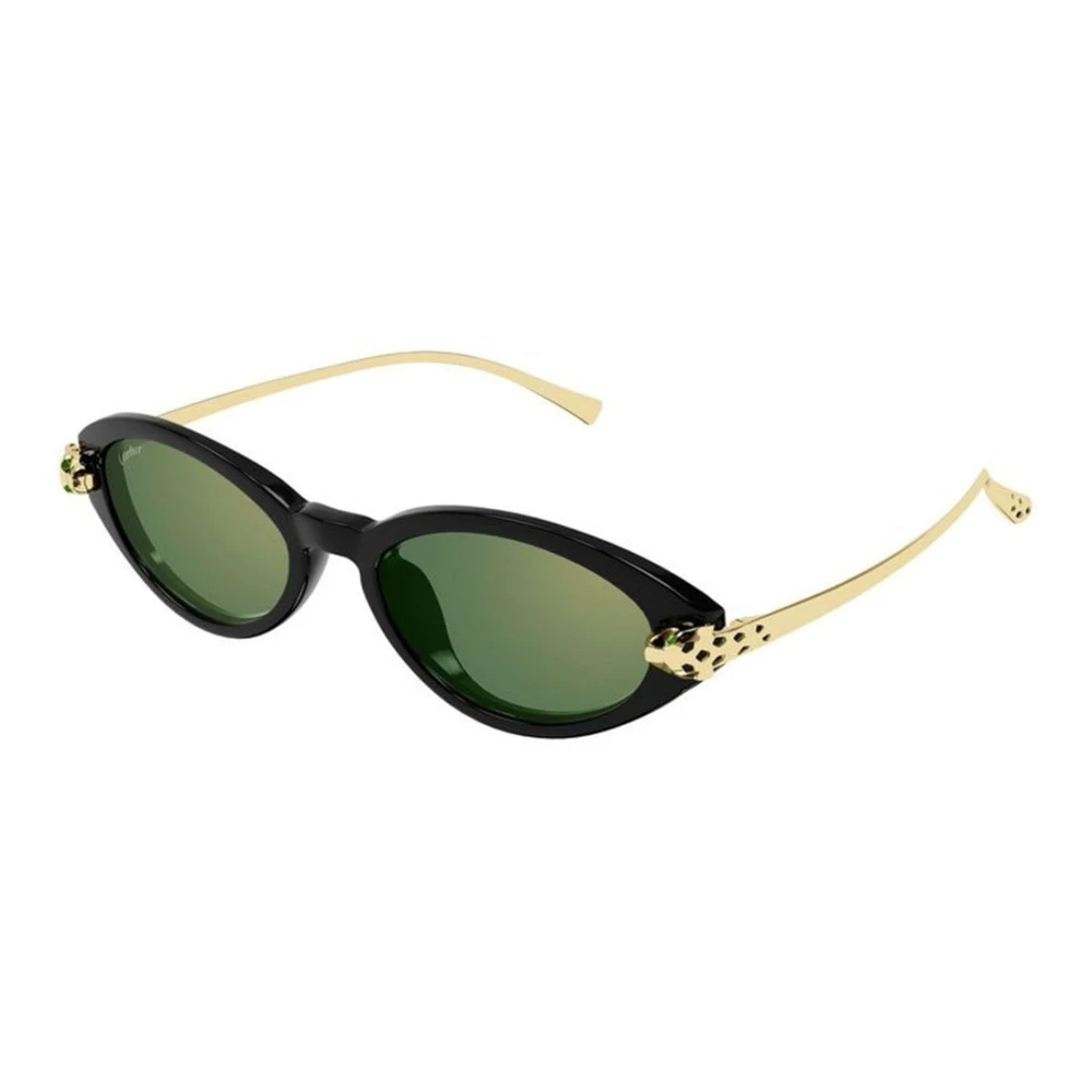 Cartier Women's Black 52 Mm, Panthère Sunglasses