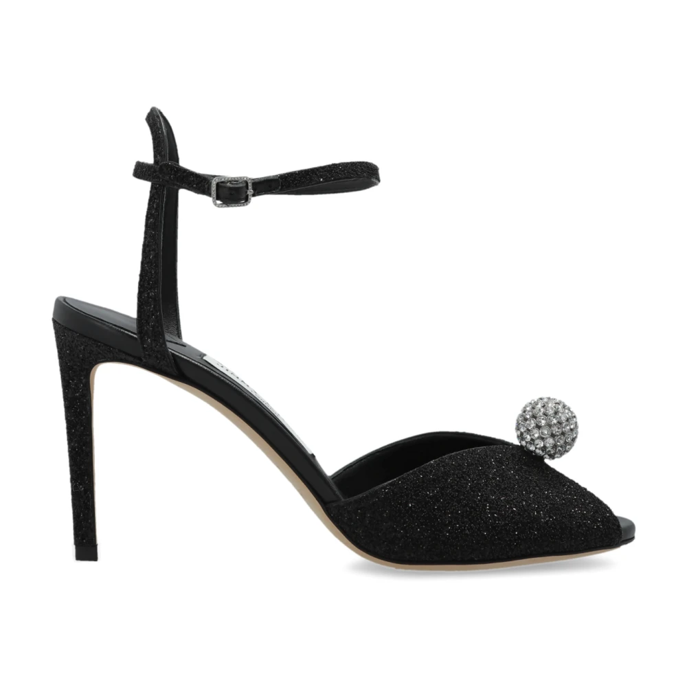 Jimmy Choo Women's Black High Heel Sandals, 8 Uk, Sacora 85