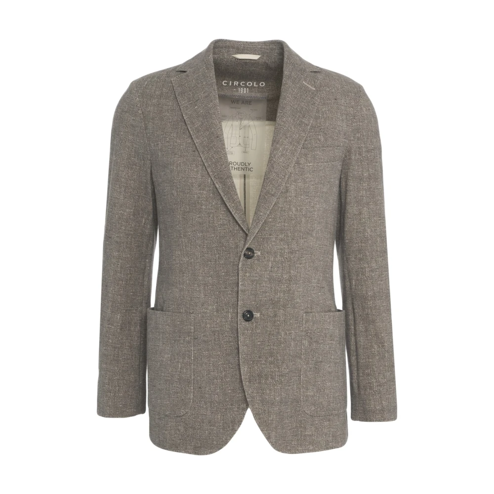 Circolo 1901 Bruine Blazer Easy Jacket Stijl Brown Heren