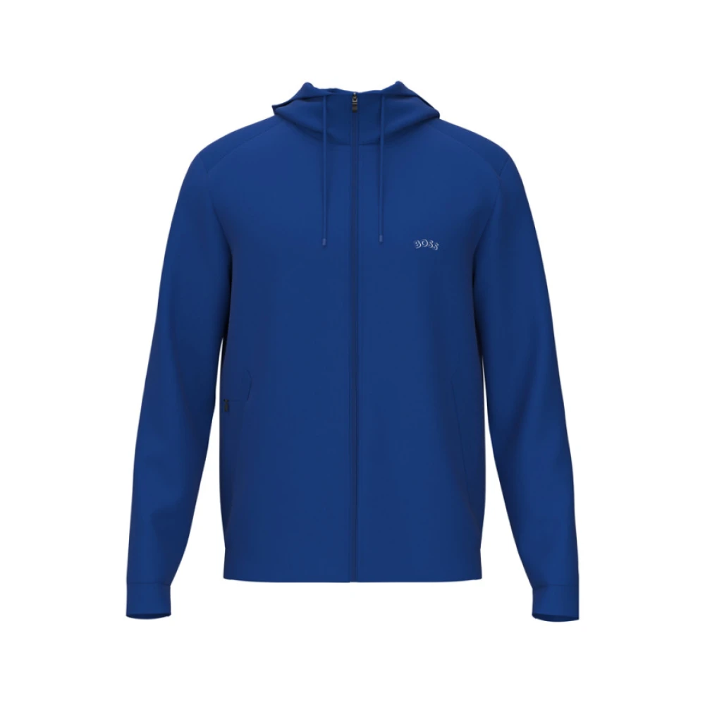 Hugo Men's Blue Felpa - Zip-Throughs - M - Sweatshirts & Hoodies