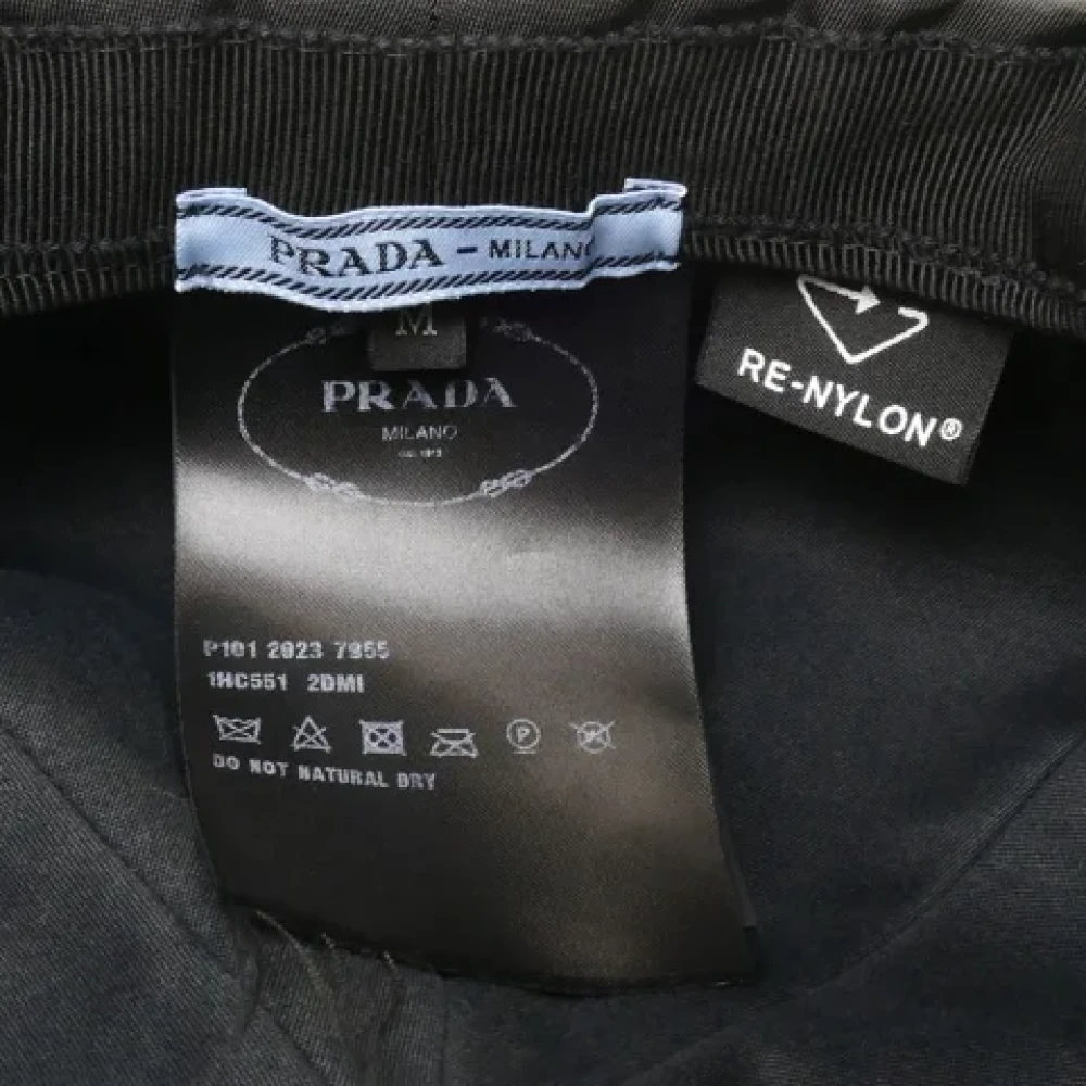 Prada Vintage Pre-owned Fabric hats Black Dames