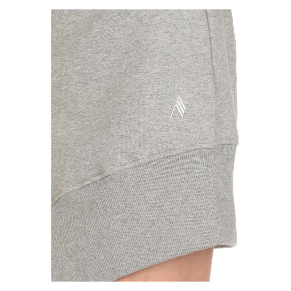The Attico Grijze Katoenen Jurk met Logo Gray Dames