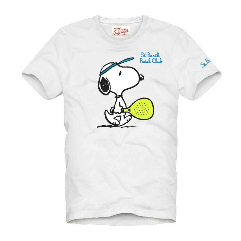 Saint Barth Coole Snoopy T-shirt voor mannen White Heren