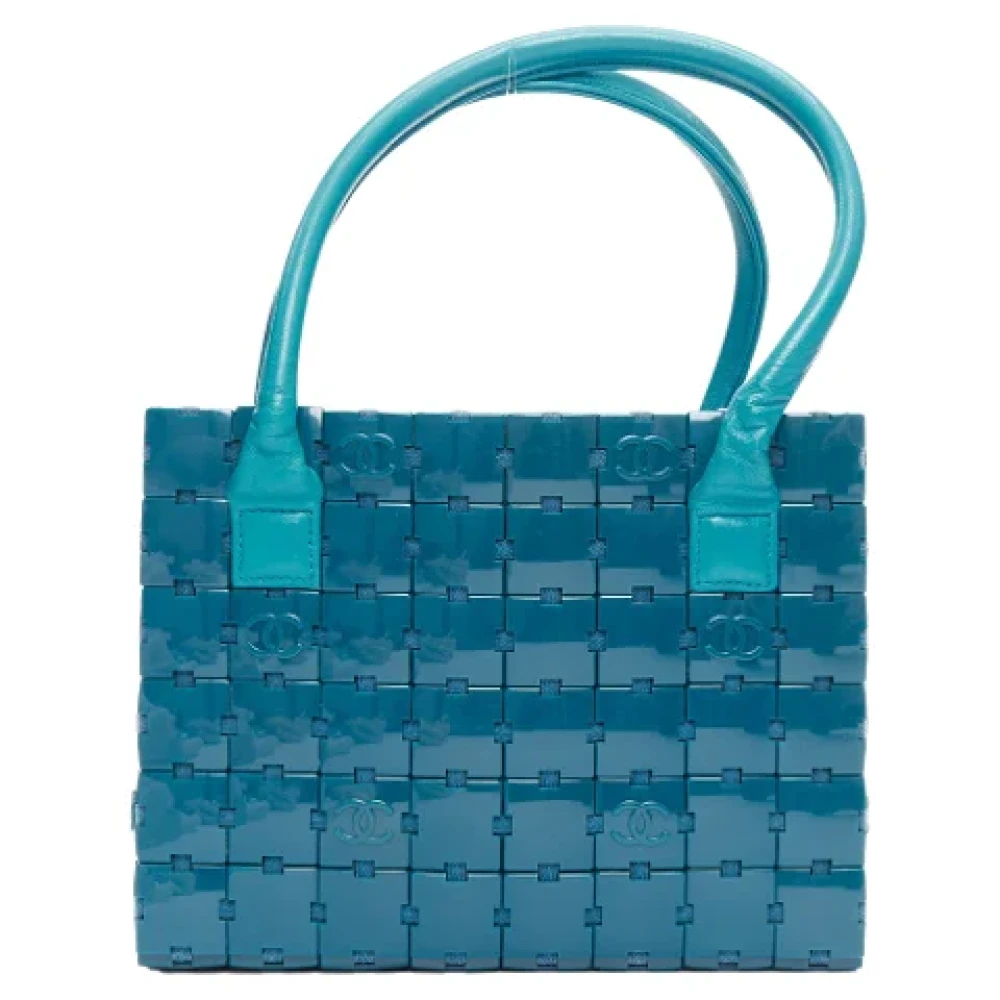 Chanel Vintage Pre-owned Leather totes Blue Dames