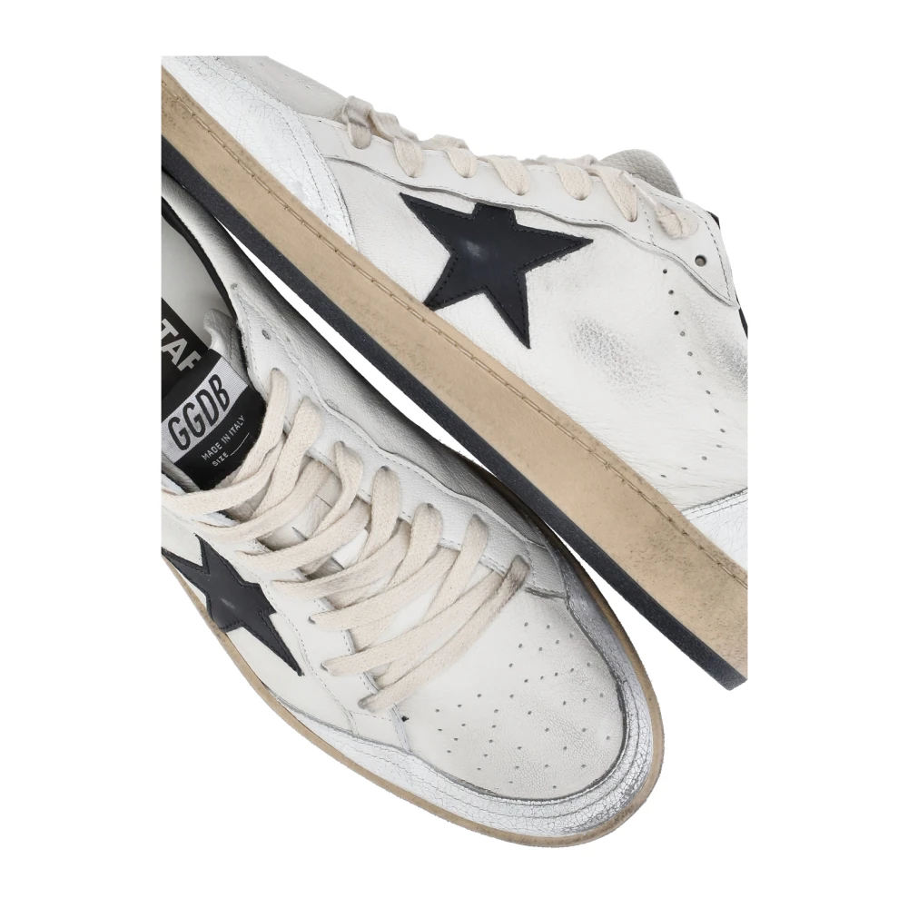 Golden Goose Witte Leren Sneakers met Ademende Details White Heren