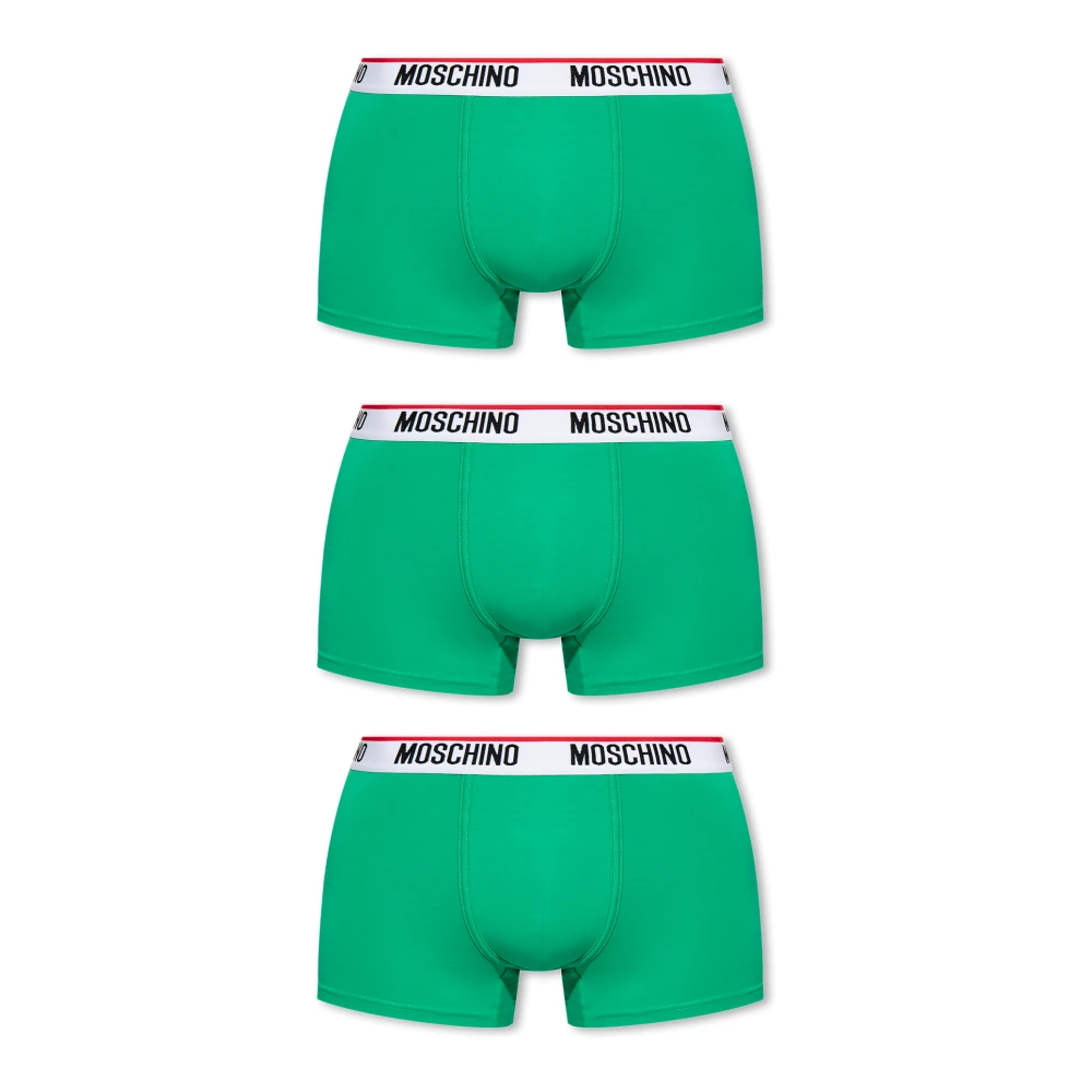 Moschino Merkboxers 3-pack Green Heren