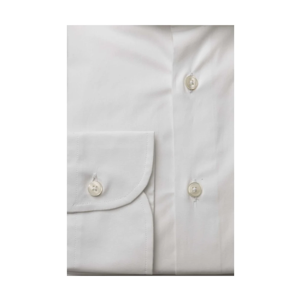 Bagutta Elegant Slim Fit Overhemd met Franse Kraag White Heren