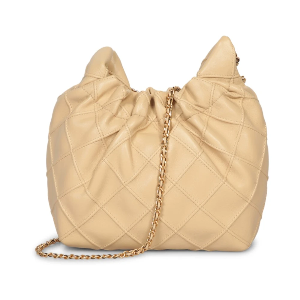 TORY BURCH Stijlvolle Gewatteerde Leren Schoudertas White Dames