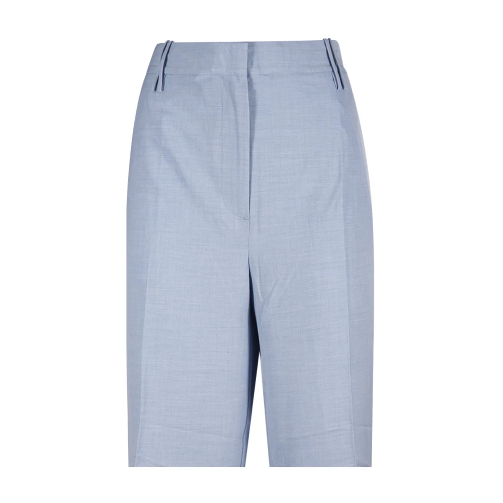 Ganni Poederblauwe Cropped Broek Blue Dames