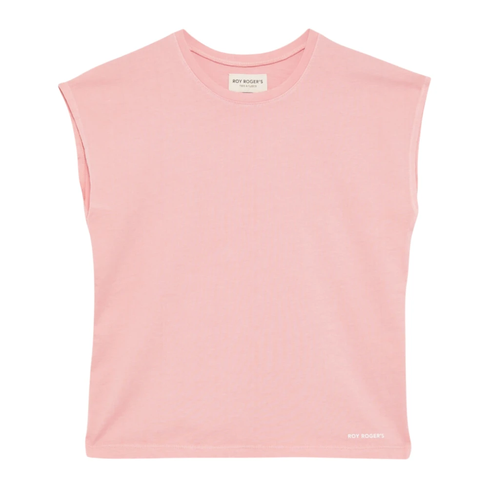 Roy Roger's Roze Mouwloos Jersey T-shirt en Polo Pink Dames