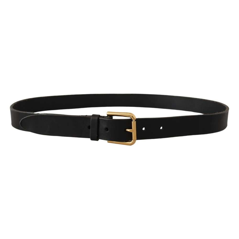 Dolce & Gabbana Elegante Leren Riem met Metalen Gesp Brown Dames