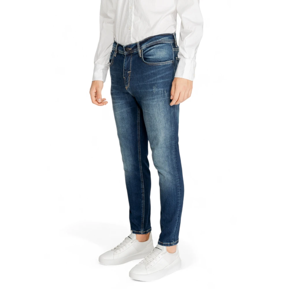 Antony Morato Blauwe ritsjeans met zakken Blue Heren