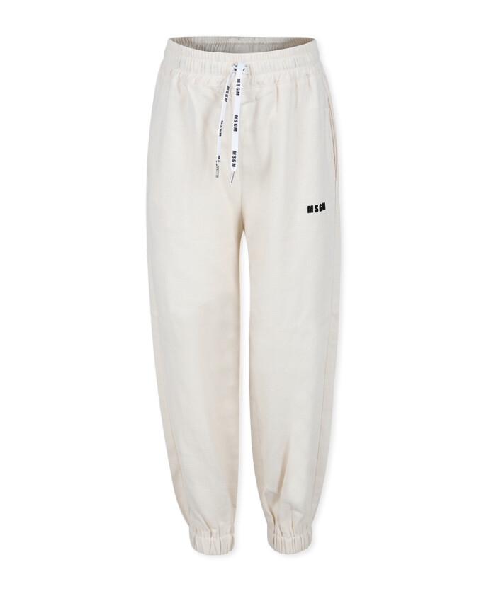 sporty-ivory-cotton-drawstring-trousers