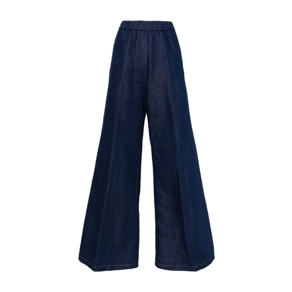 Forte Wide Trousers Blue Dames